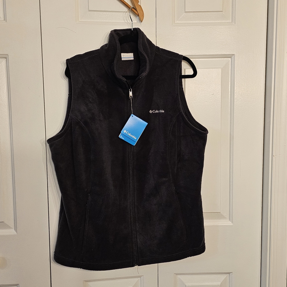Columbia Black Fleece Vest Women 1X